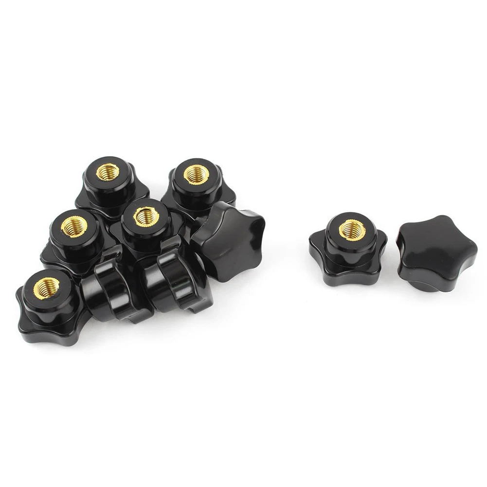 

10pcs M8 Thread 30mm Star Shaped Head Clamping Nuts Knob Grip Handle