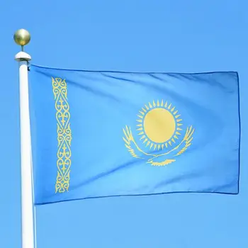 

Kazakhstan Flag 90*150cm Hanging Flags Office/Activity/Parade/Home Decoration Banner For Festival The World Cup 1pcs