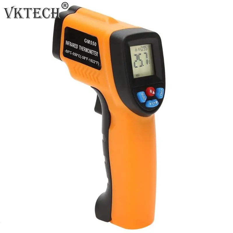 

GM550 Non-contact Digital Infrared Thermometer LCD IR Laser Point Gun Temperature Meter Pyrometer -50 to 550 Degree