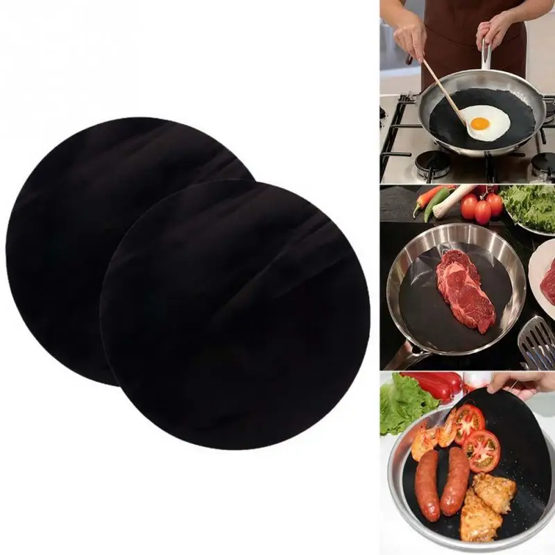 

Durable 2pc Non-stick Round Liner Sheet BBQ mat Barbecue Grill Mat for Microwave Oven Outside BBQ Accessories Baking Tool