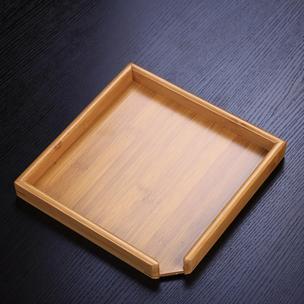 

Creative Rectangular Bamboo Tea Tray Friend Gift Big Small Tea Accessories Saucer Tea Container Service Gadgets #05