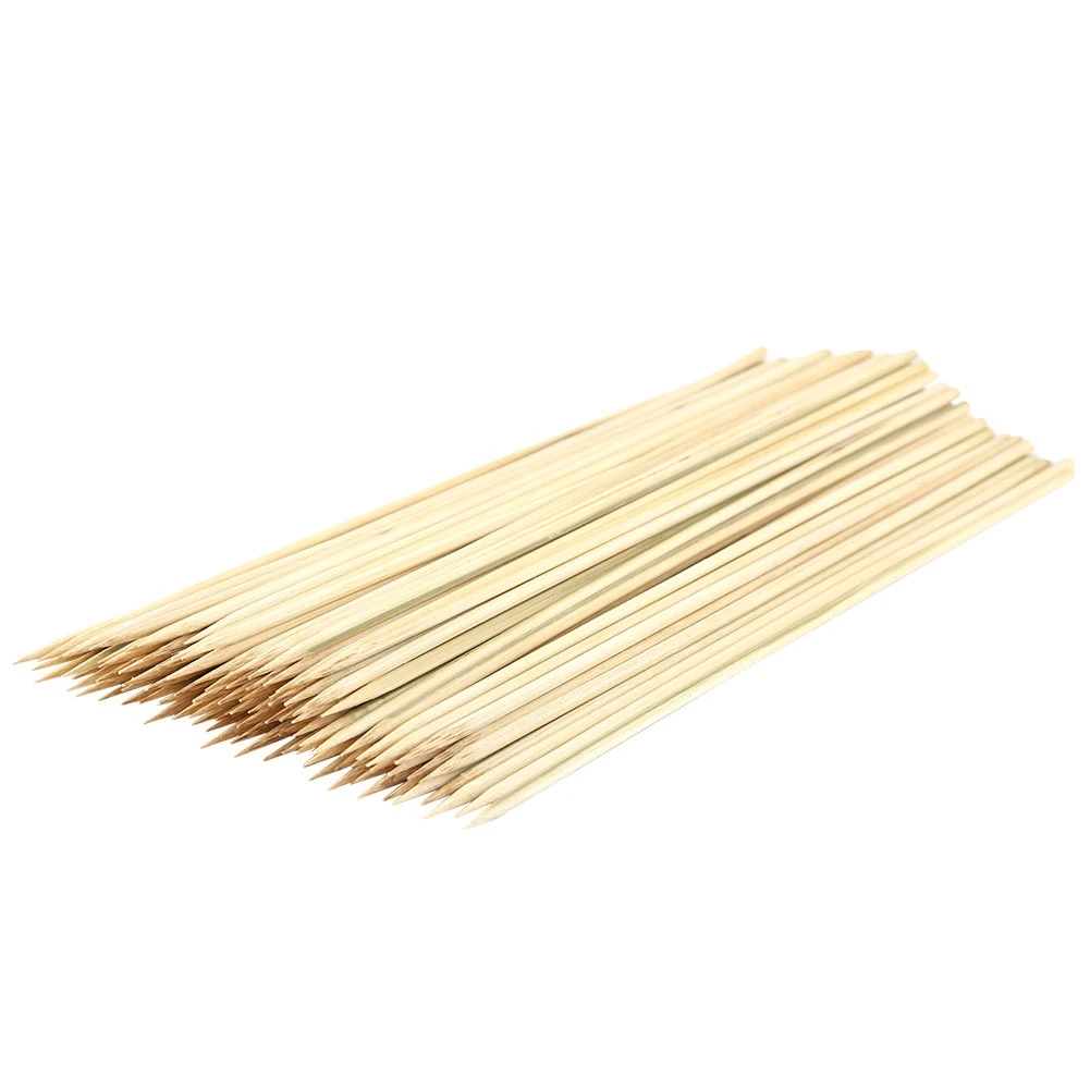 100 шт одноразовые Bamboo Пикник барбекю гриль-вилка палочки шпажки Кухня инструменты