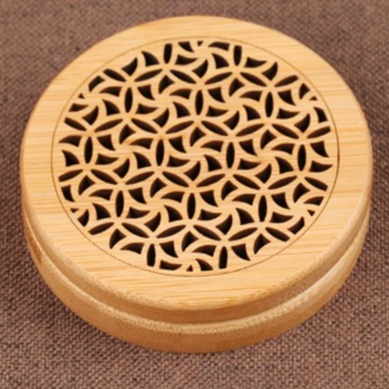 

Retro Nan bamboo dish incense burner household bamboo coil incense burner sandalwood box indoor fragrance home decoration gift