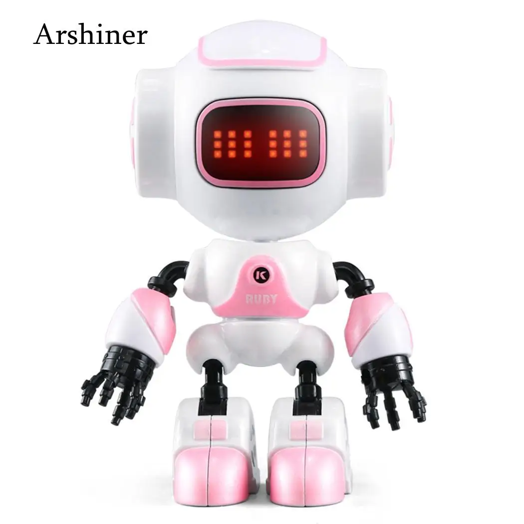 Smart Voice DIY Body Gesture Model Toy  Touch Sensing LED Eyes RC Robot For Child Gift