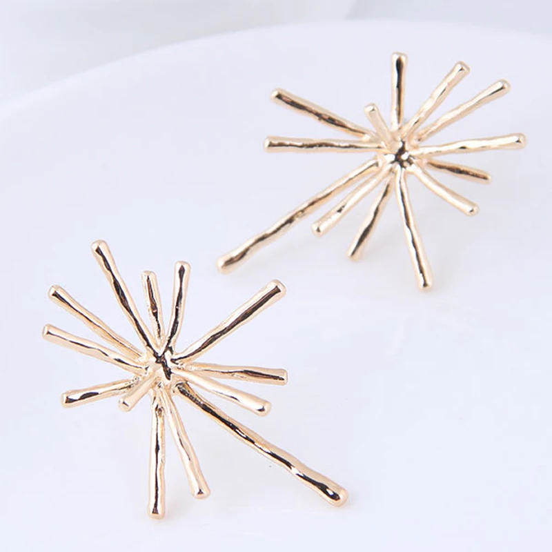

Silver Beautiful 1Pair Sun Flower High Quality Stud Earring Seaside Wedding Women 2019 New Arrival Tassel Unique Graceful Golden