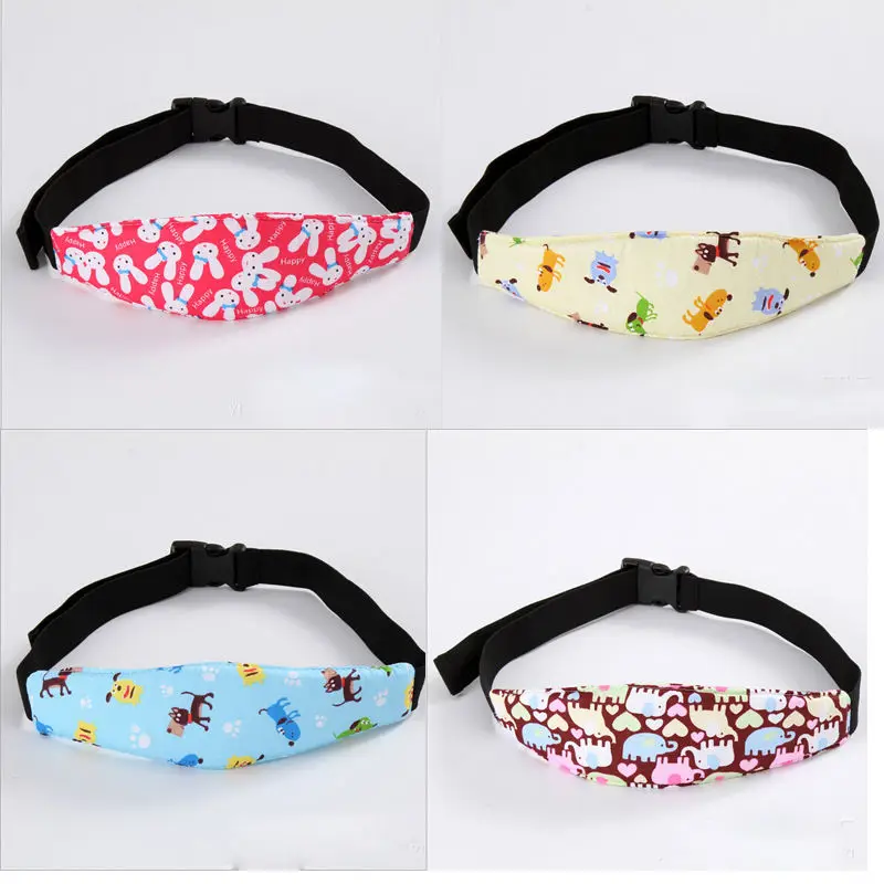 Ceinture réglable bébé tête soutien poussette sommeil sieste aide siège auto fixation sangle de sécurité tissu de protection élimine la pression