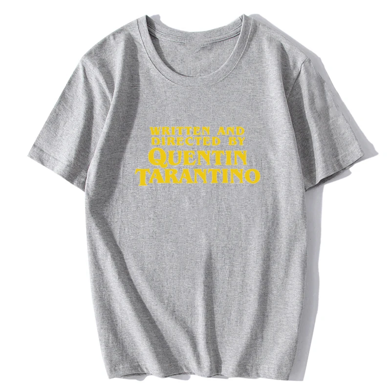 Футболка с надписью Quentin Tarantino, Повседневная футболка с круглым вырезом, высокое качество, Забавные топы, одежда с надписями