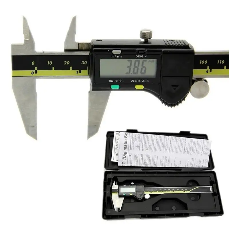 

150MM 0.01MM Electronic Digital Vernier Caliper With ABS Stainless Steel LCD Micrometer Calipers Micrometro Measuring Tool