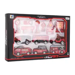 Мини спасательный пожарный двигатель для автомобиля скорой помощи модель игрушки набор моделей автомобилей с аксессуарами пожарная