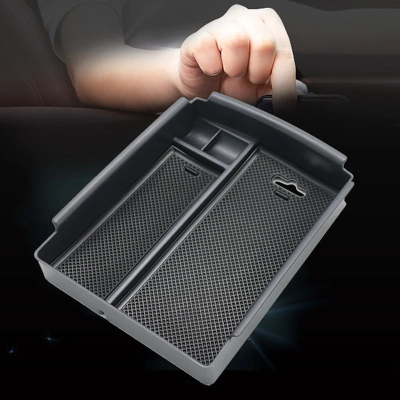 

1 pc For 2016 2017 2018 Tesla Model X/S Interior Car Central Armrest Storage Box Container Holder Organizer Tray Kit Car Styling