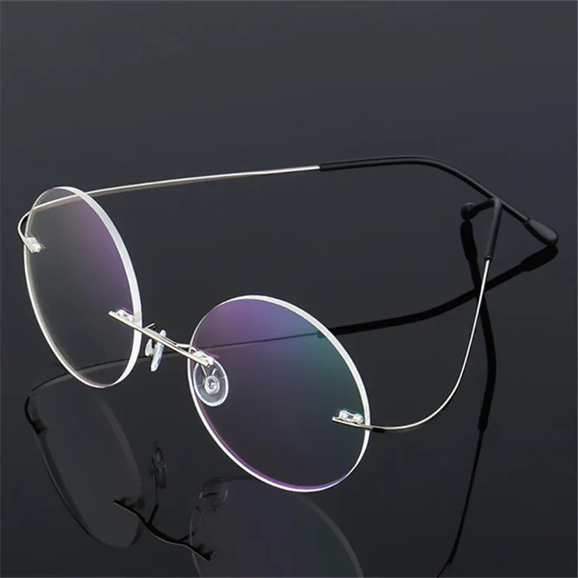 Imwete, круглые оптические очки, оправа для мужчин, без оправы, прозрачные линзы, оправа для очков, классические титановые очки для мужчин