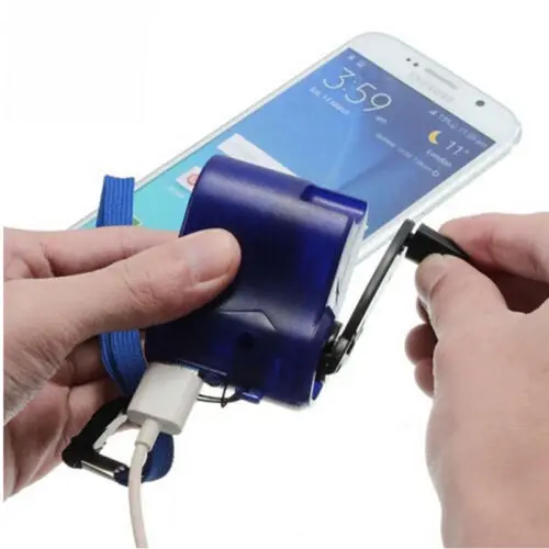 

Portable Dynamo Hand Crank USB Emergency Charger for Cell Phone/MP3 Player New