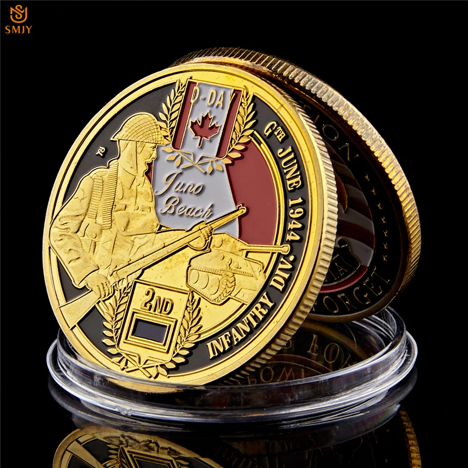 Второй мировой войны 1944.6.6 D Day Gold Challenge военные армейские монеты 50 й дивизион