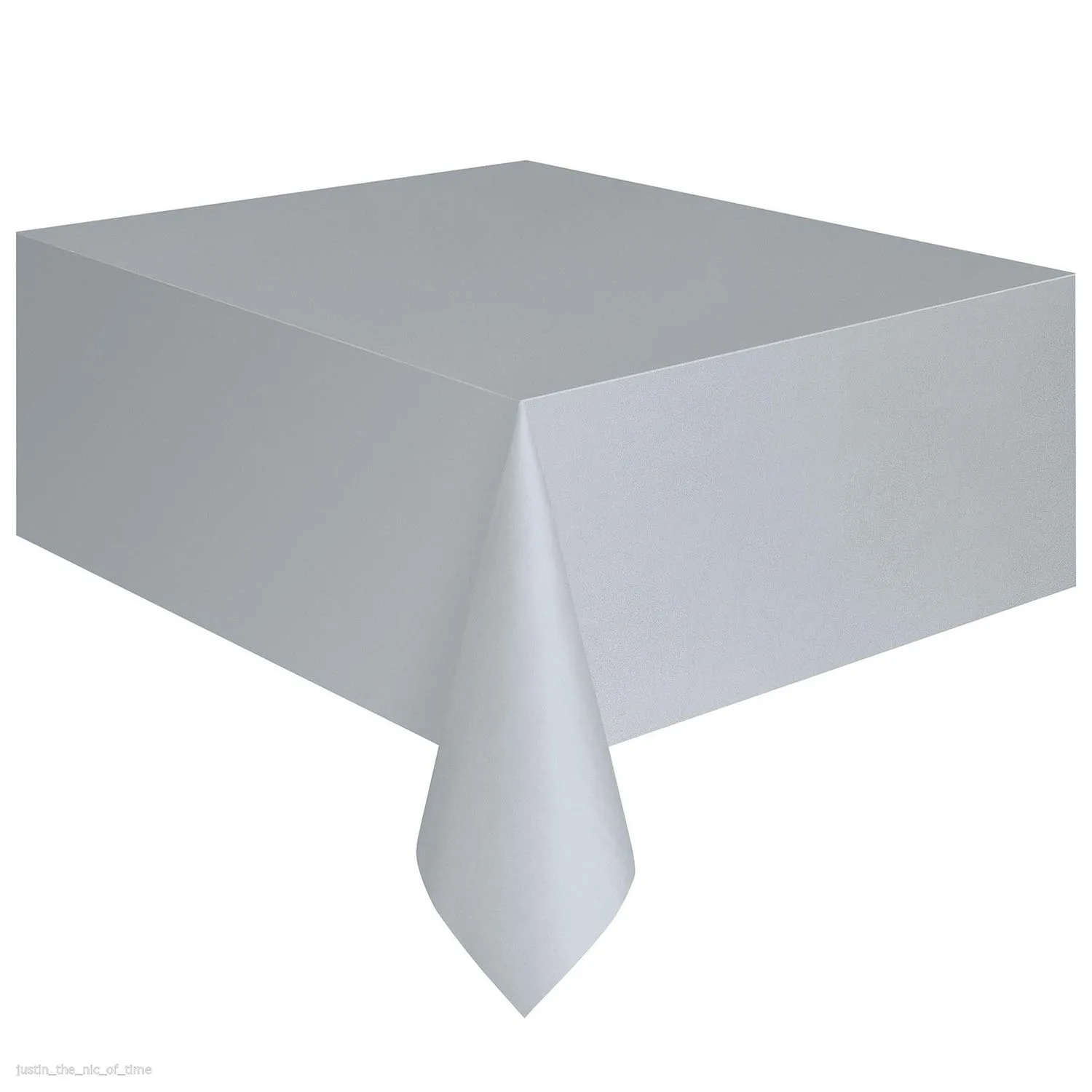 

IALJ Top PEVA Disposable tablecloths Table Cloth Cover Party Catering Events Tableware, Silver gray