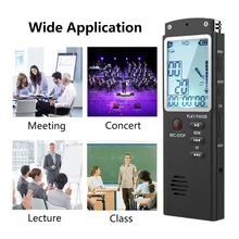 Диктофон 8 Гб USB аудио рекордер с MP3-плеером, маленький и портативный цифровой диктофон с HD записью, двойной микрофон