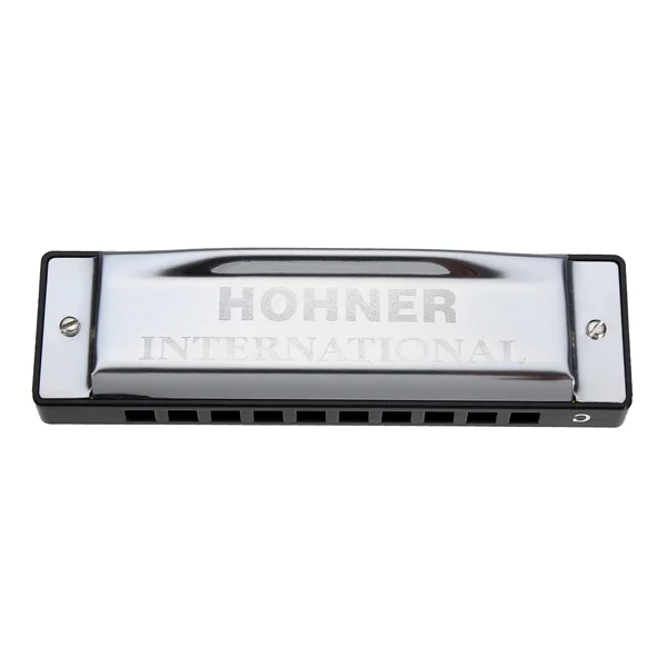 Profressional 10 ثقوب C مفتاح لهجة الهارمونيكا نجمة فضية HOHNER هارمونيكا الفم الجهاز الموسيقية القيثارة الآلات الموسيقية