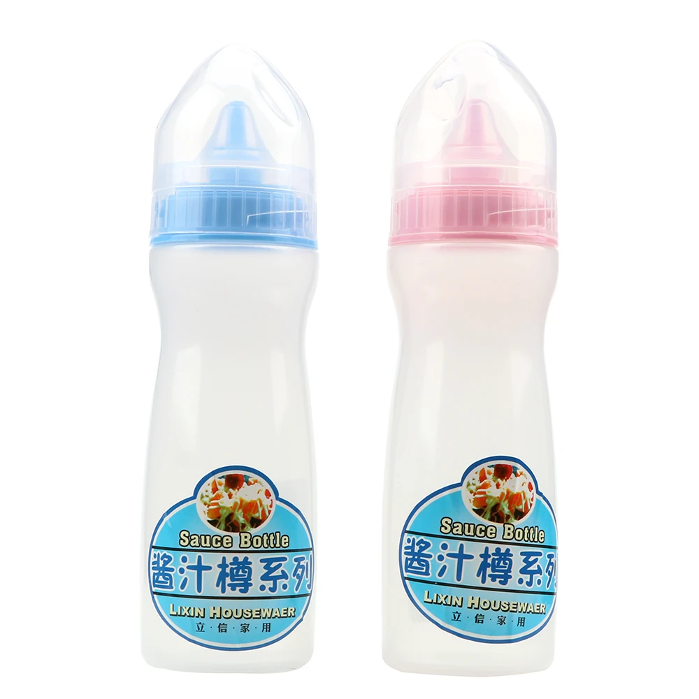 Squeeze Bottle Tomato Sauce Honey Salad Plastic Rotating Cover Food Grade PP Material Sauce Bottle Seasoning Bottle