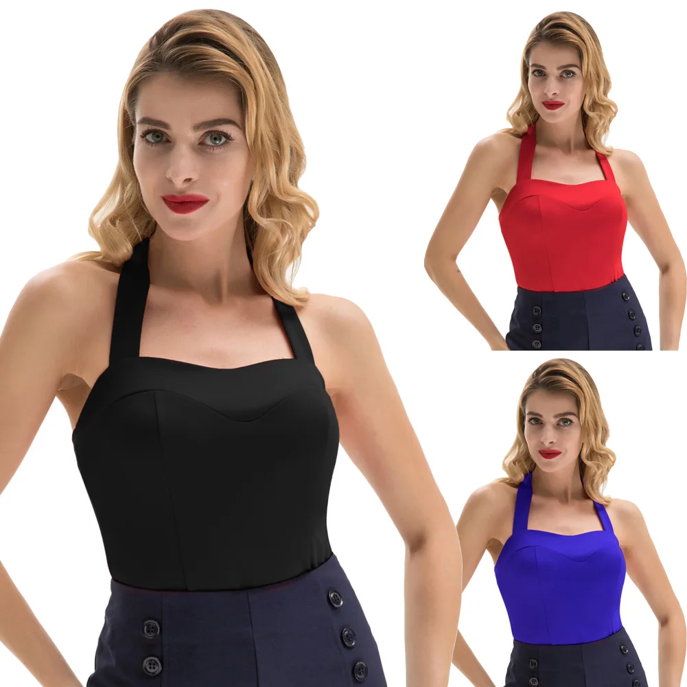 

Women's Casual Halter Neck Sexy Backless Tank Top