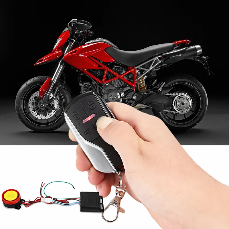 

DC 12V Universal One Way Motorcycle Vibration Reminding Anti-theft Security Alarm System Long-distance Remote Control