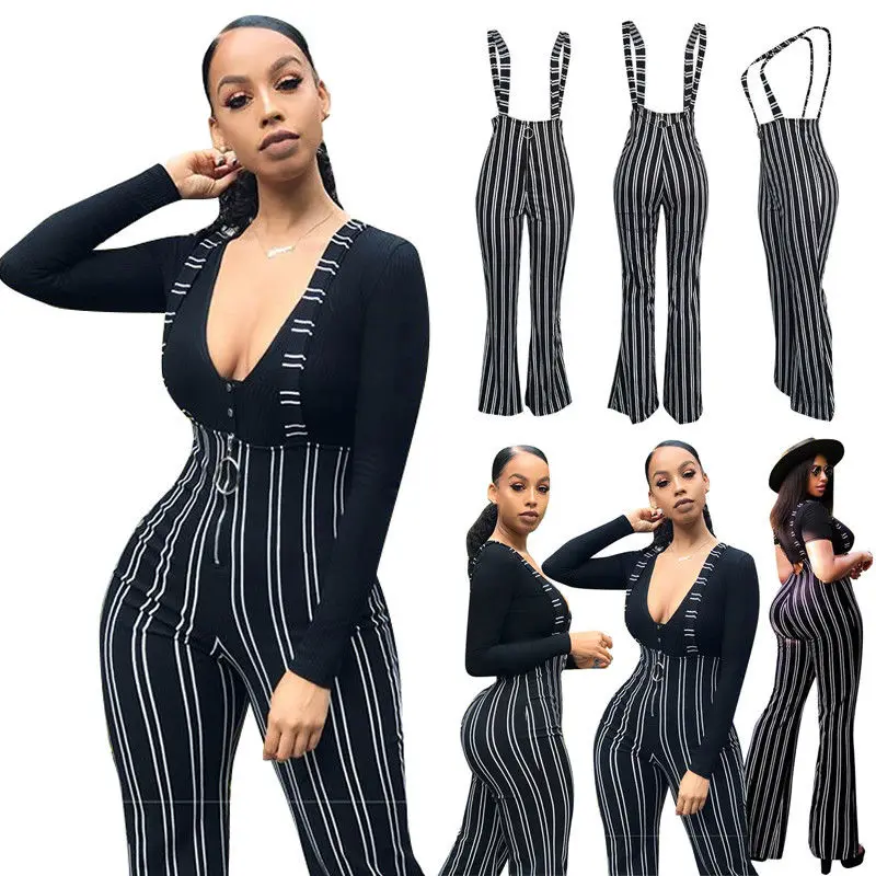 women's pinstripe pants with suspenders