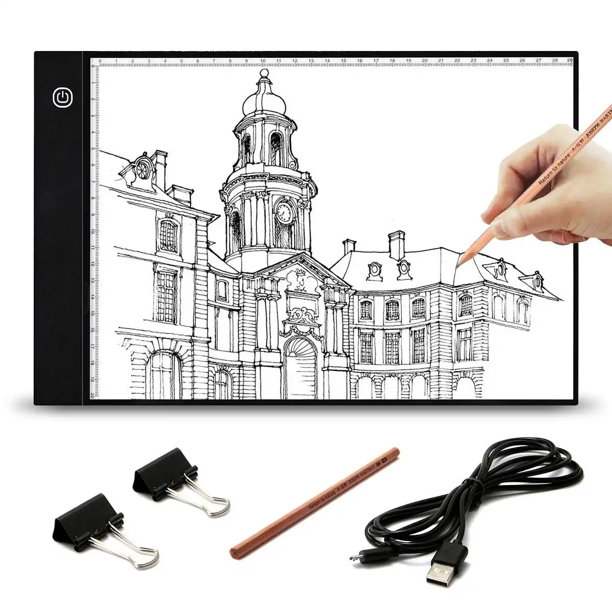 

New A4 LED Digital Drawing Graphic Tablet Writing Painting Box Tracing Board LED Light Pad Copy Board with Brightness Control