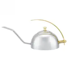 Бытовой чайник из нержавеющей стали с цветным длинным горлышком, капельный чайник, кофейник, кофеварка для кофейных инструментов, чайник