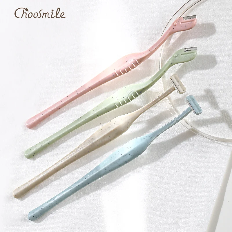 Choosmile 2pcs Mini Eyebrow Trimmer Safe Blade Razors for Women Face