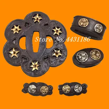 

Top Quality Brass Tsuba Guard For Japanese Tsuba Samurai Katana Guard Wakizashi Handmade Metal Crafts Sword DIY Fitting