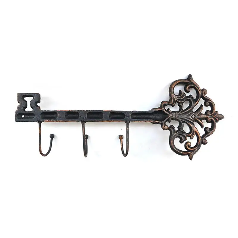  1 Pc Key Holder Wall Mounted Cast Iron Decorative 3 Key Hooks Key Rack Clothes Hanger for Doorway H - 32974463517