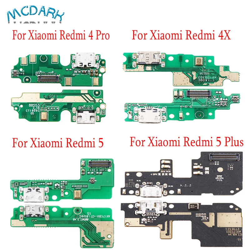 

For Xiaomi Redmi 4X 4 Pro USB Charging Port Board Flex Cable Connector For Xiaomi Redmi 5 Redmi 5 Plus Mobile Phone Accessories