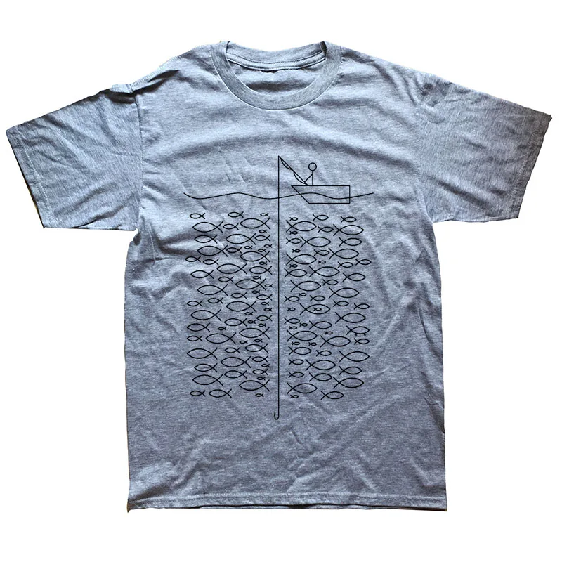 Fishinger Мужская хлопковая футболка с коротким рукавом и круглым вырезом, новинка, футболка с принтом рыбака, модные хип-хоп футболки хип хоп