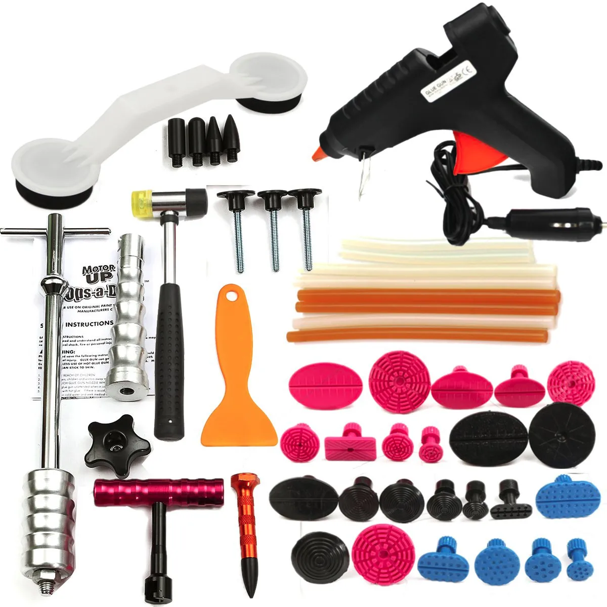 

Hot Sale PDRs Tools Car Repair Tool Set Dent Removal Slide Hammer Puller Lifter Kit Paintless Dent Repair Tabs with Glue-Gun
