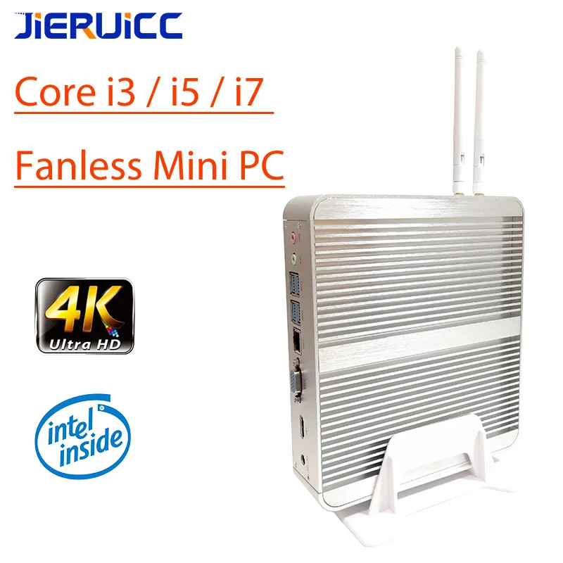 

FANLESS INTEL CORE I3 I5 I7 7th Generation CPU DDR3 RAM /SSD /HDD Support HDMI+VGA DUAL DISPLAY SUPPORT 4K VIDEO