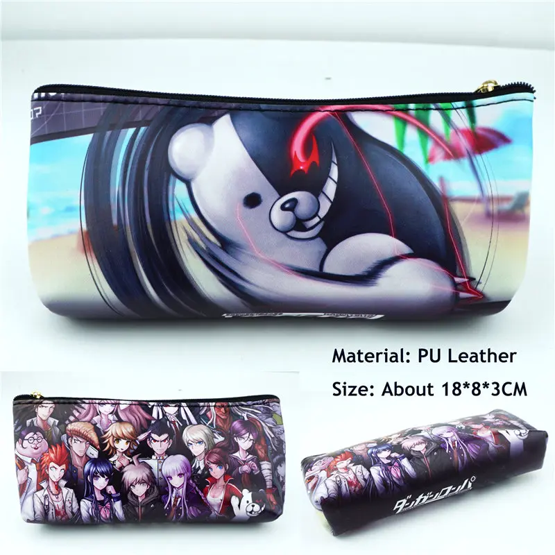 

Anime Danganronpa monokuma PU Zipper Pencil Case Student Stationery bag School Pen bag Makeup Case Cosmetic Bag makeup pouch N0A