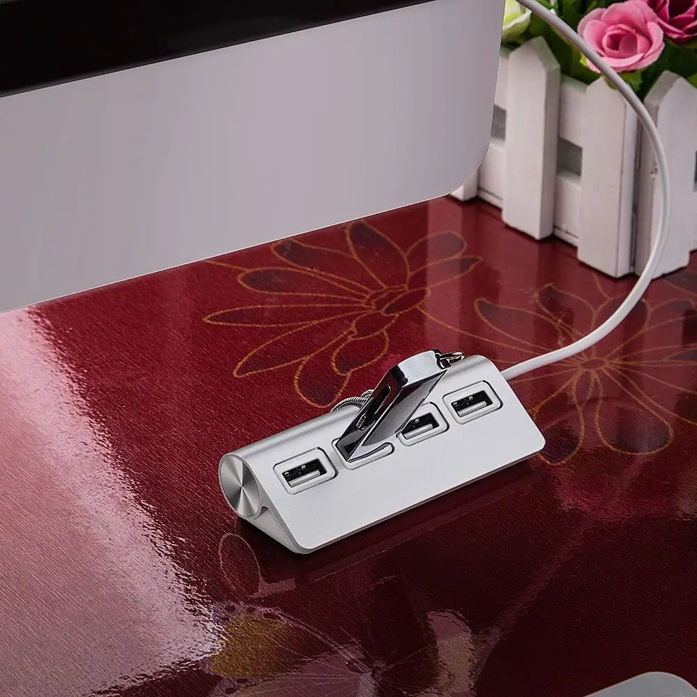 USB HUB Премиум 4 порты и разъёмы алюминиевый usb концентратор с 11 дюймов