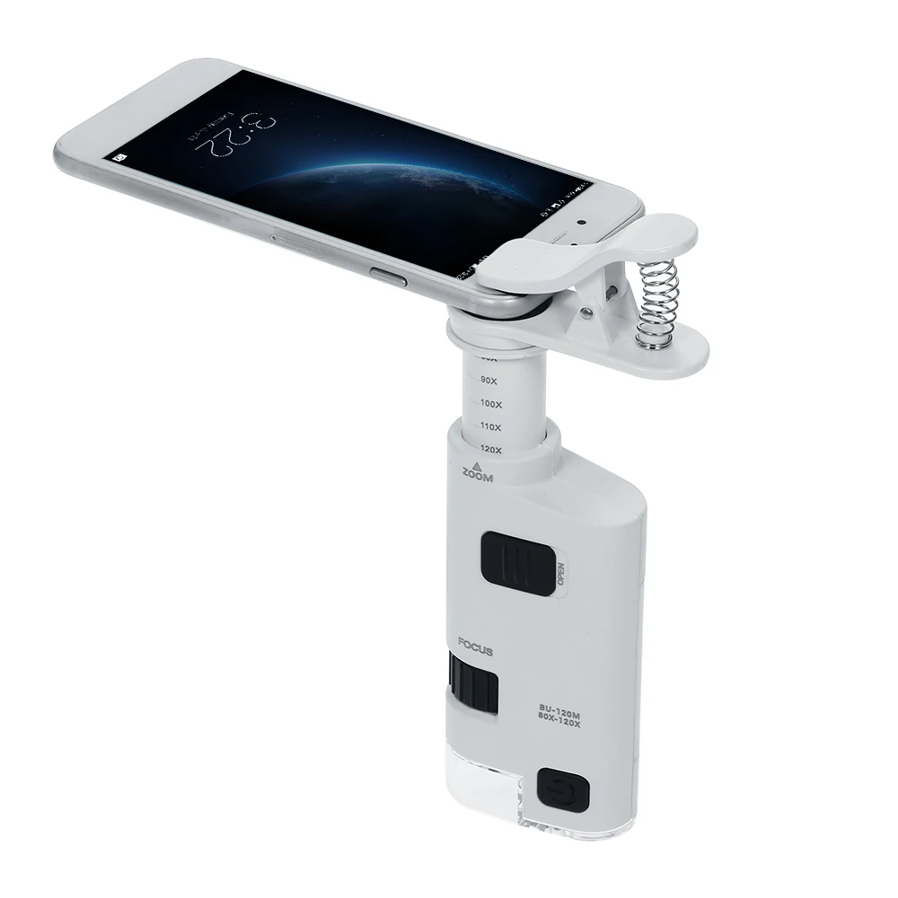 

80-120X Digital Microscope USB Microscopio LED Cell Phone Clip-type Cellphone Microscope Magnifier with LED Lamp Magnifiers