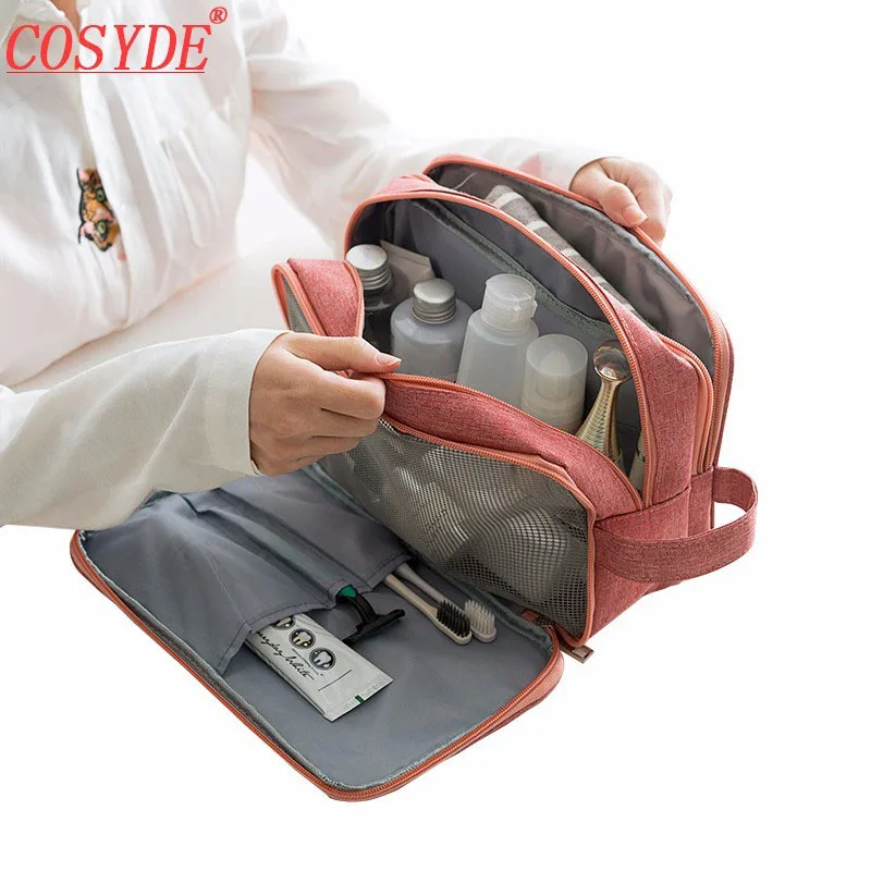 

Cosyde Men Toiletry Kit Polyester Travel Cosmetic Bag For Make Up Portable Women Makeup Bag Organizer For Handbag Zipper Pouch