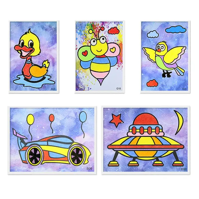 Cena Zestaw malarski dla dzieci piasek DIY kolorowy piasek malowanie kolorowy piasek dla chłopców zabawka dla dziewczynki przedszkole Puzzle ręcznie malowany piasek