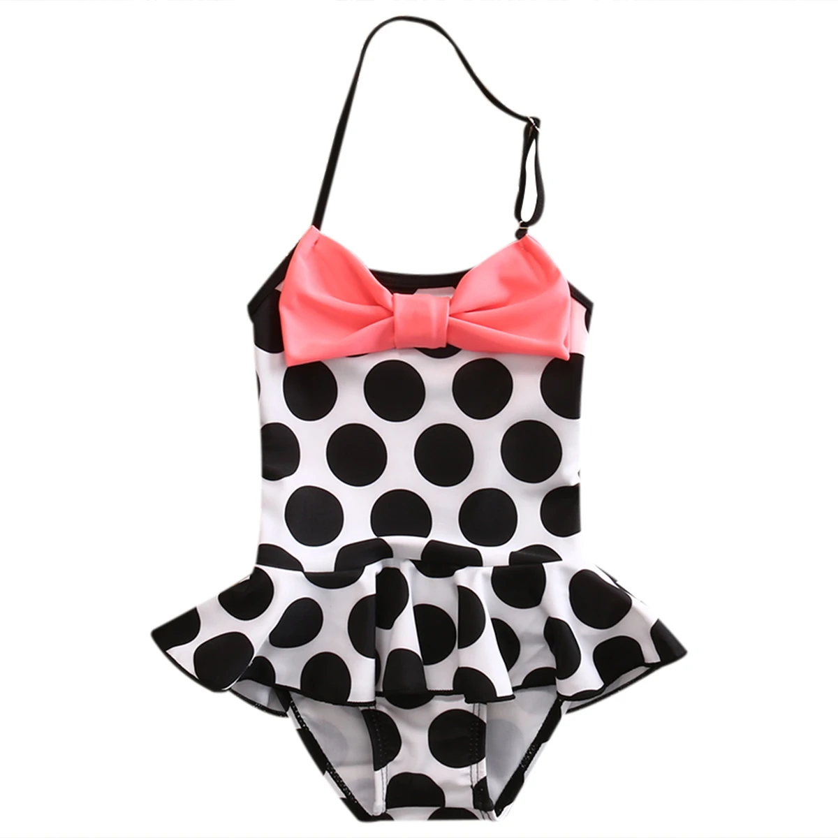 

Summer Toddler Kids Baby Girl Polka Dot Bowknot Strap Swimwear One Pieces Suit Beachwear Swimming Bathing Suit Swimsuit
