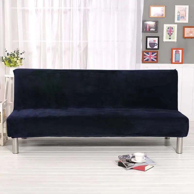 

Thicker Plush sofa cover elastic slipcove Full Coverage Folding Sofa Bed Without Armrest #SW