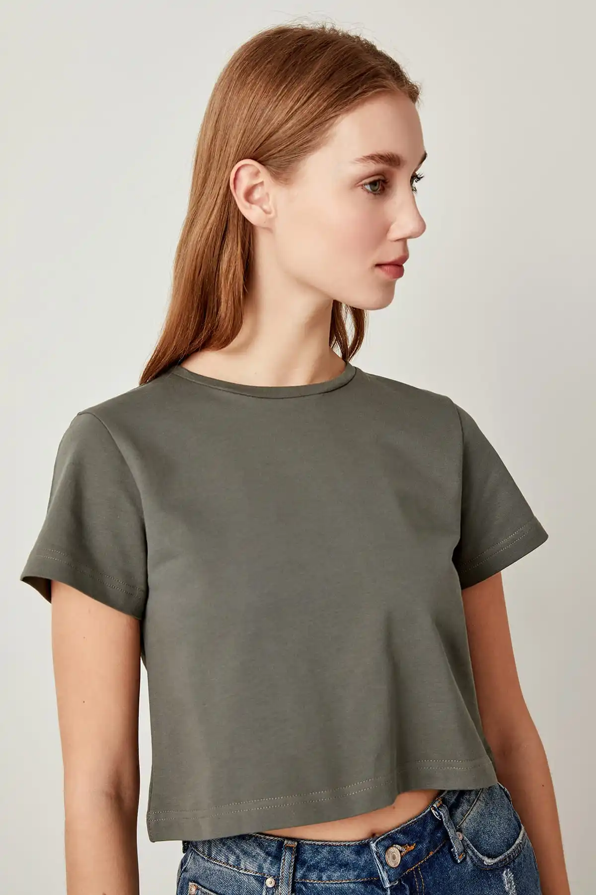 

Trendyol Genuine back Detailed Short Sleeve Knitted Shirts TCLSS19GS0019