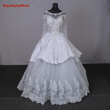 

Arabic Evening Gowns Dresses Long 2018 Satin Luxury Gray Formal Dress with Long Train Vestido De Noche Real Photos