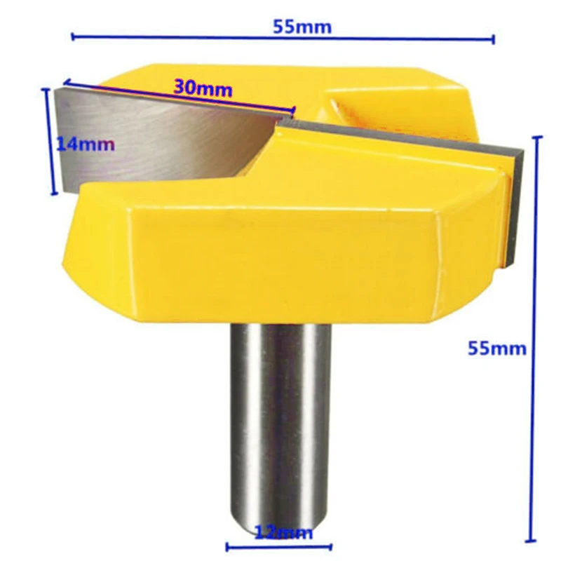 

1/2inch Woodworking Router Bit Shank Dia Bottom Cleaning Milling Cutter Tool