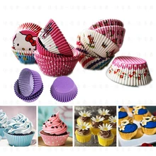 Круглая форма бумажный торт подстаканник для выпечки Маффин коробка упаковка для капкейков лоток форма для торта декоративная инструмент фиолетовый 100 шт