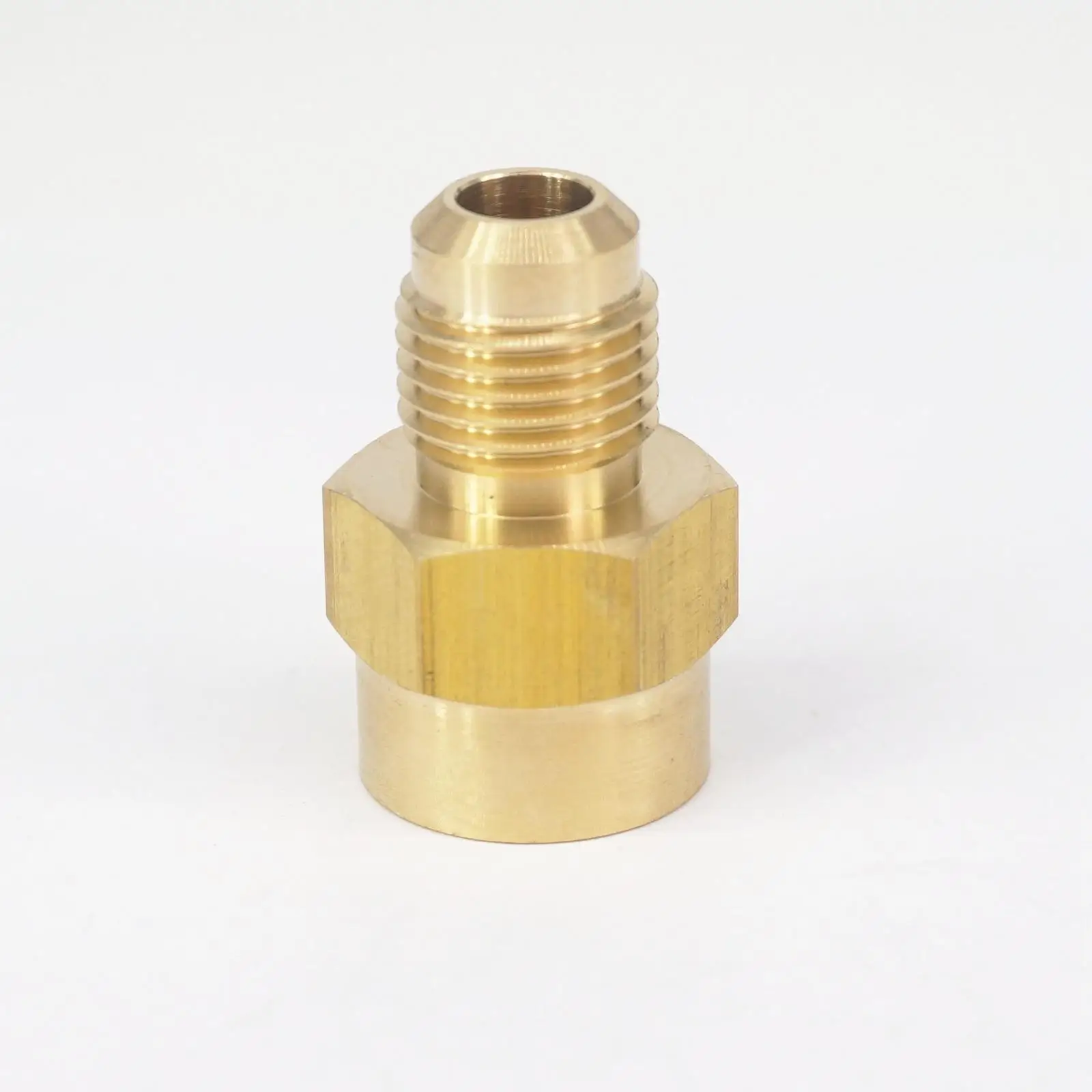 5/16" Flare Male x 1/4" NPT Female Brass SAE 45 Degree Pipe Fitting