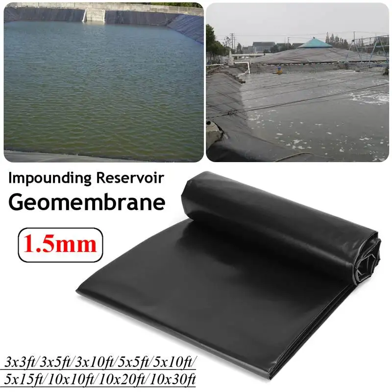 9 размеров HDPE лайнер для пруда, садовые бассейны, усиленный HDPE тяжелый Ландшафтный бассейн, водостойкий лайнер, плотное 1,5 мм