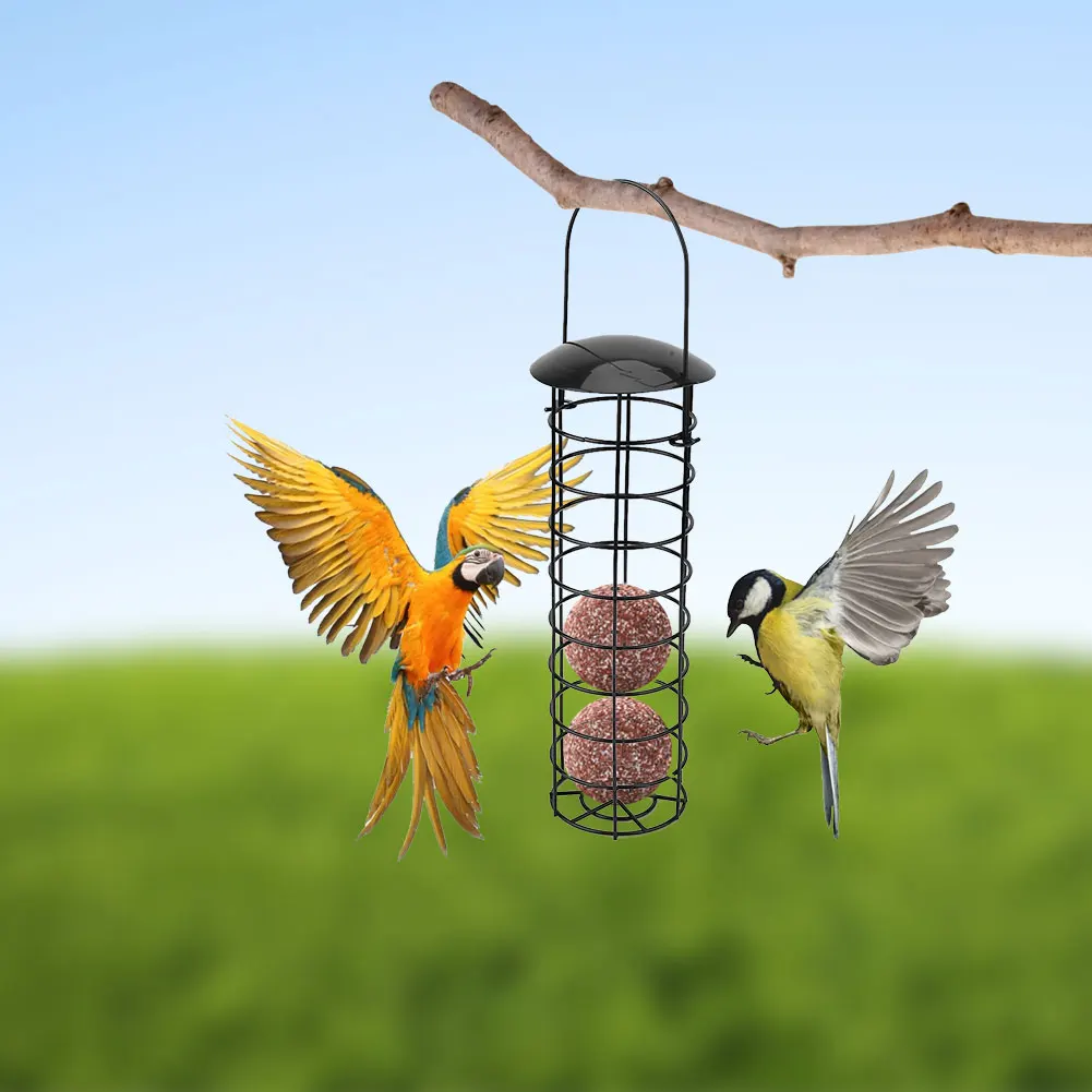 

New Portable Outdoor Bird Feeder Garden Hanging Feeding Food Container Parrot Outdoor Feeding Tool Garden Decor