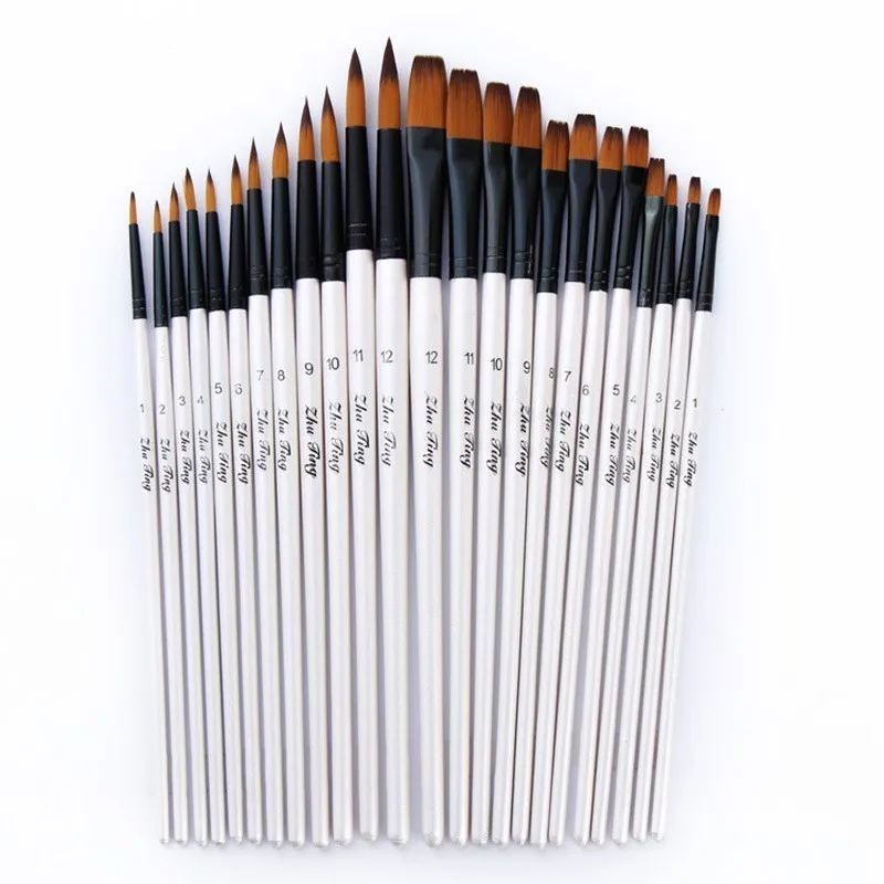 12PCS Professional Paint Brush, Fine Line Brushes, Drawing