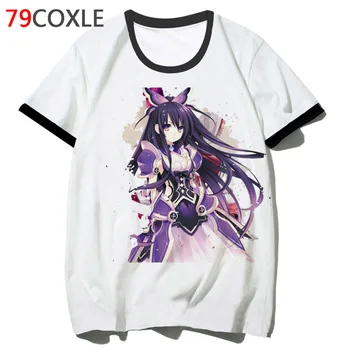 

date a live t shirt clothing men harajuku top male tee streetwear funny for hop 2019 hip tshirt school t-shirt F4201