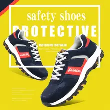 Новинка; Мужская обувь со стальным носком в стиле милитари; Безопасная рабочая обувь; Мужская камуфляжная Армейская Обувь с защитой от проколов; Рабочая обувь; большие размеры 35-46